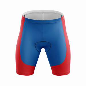 Tenues de cyclisme de marque pour hommes, à manches courtes, avec fermeture éclair, bleu, rouge, blanc, motif géométrique, vêtements de cyclisme pour garçons - Product Image 5
