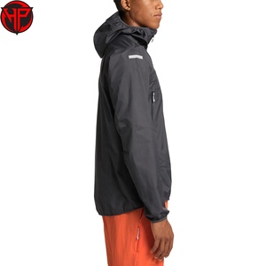 <b>Men</b> Color Contrast Hooded Windbreaker <b>Jacket</b> Custom Logo Multi Pockets Zip Up Outdoor Windproof Nylon <b>Jacket</b> - Product Image 5