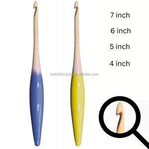 Ganchos de ganchillo personalizados ergonómicos 4 mm estilo <span class=keywords><strong>simple</strong></span> de madera - Product Image 1