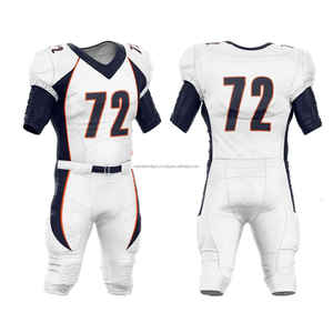 Uniformes de Fútbol Americano Personalizados OEM, Unisex, Tallas Grandes, Conjunto Corto, Nuevo Diseño, Impresión Personalizada, Económicos y Transpirables - Product Image 3