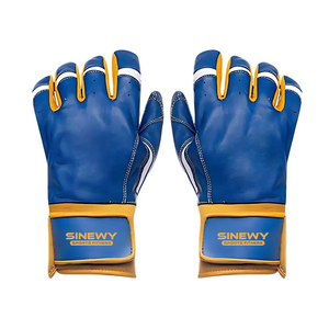 Gants d'entraînement en cuir violet SINEWY, rembourrés, fermeture auto-agrippante, taille adulte unisexe - Product Image 4