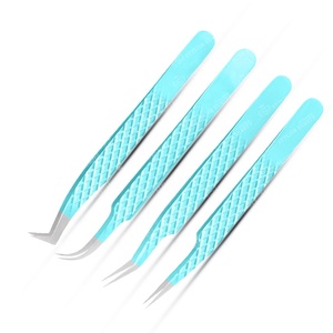 2022 pince à épiler d'extension de cils de logo de conception privée personnalisée beaux cils poignée imprimée en acier inoxydable vente chaude - Product Image 4