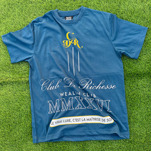 เสื้อยืดเจอร์ซีย์ลำลองผู้ชายแบบสปอร์ต ผ้าคอตตอนหนา 250gsm ทรงหลวม แขนสั้น ไม่เป็นขุย แบบเรียบ สำหรับขายต่างประเทศ - Product Image 4