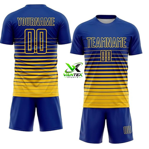 Uniforme Deportivo VANTEX, Conjunto de Camiseta de Fútbol Personalizada, Secado Rápido, 100% Poliéster, Rayas Moradas y Naranjas, Manga Corta, Número 00 - Product Image 2