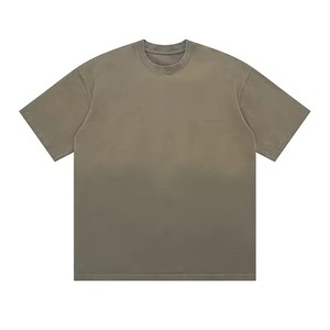 High Quality Unisex <b>Men</b> Regular Fit Formal Solid Knitted Custom <b>Men's</b> T-Shirt Vintage Acid Wash Wholesale - Product Image 4