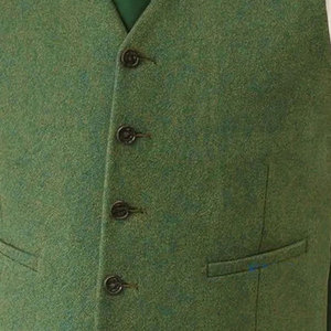 <b>Men's</b> Traditional Wedding Kilt <b>Waistcoat</b> Scottish High-Quality <b>Tweed</b> Wool Argyle Vests Custom Handmade Factory Supplies - Product Image 4