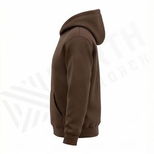 Sudadera con capucha vintage de algodón 100% de alto gramaje para hombre, larga, con lavado ácido, color liso, oversize, talla XS, de invierno, con forro polar, estampado personalizado - Product Image 3