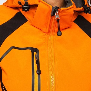 Women's Orange Hooded Fleece Jacket Windproof Zip Up Outdoor <b>Coat</b> for Hiking Autumn Winter Wear Women Softshell Jacket - Product Image 5