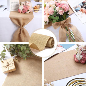 (12 x 71 pouces) Chemins de table en toile de jute 100% naturelle, style ferme, pour mariages et décorations de salle à manger et de cuisine - Product Image 4