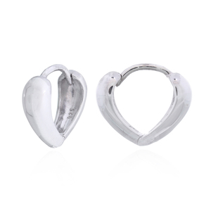 Charming Heart Shaped <b>Hinged</b> Sterling Silver Hoops for Women's Parties Gifts Thailand - Product Image 2