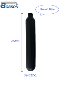 22ci กระบอกอะลูมิเนียมฐานกลม3000psi แรงดันสูง360มล. ออกแบบมาสำหรับเครื่องปรับอากาศแบบพกพาและแบบเติม - Product Image 3