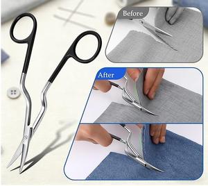 Tijeras de Sastre Aprobadas por ISO, Tijeras de Bordado con Hoja de Acero Inoxidable para Cortar Tela - Product Image 2