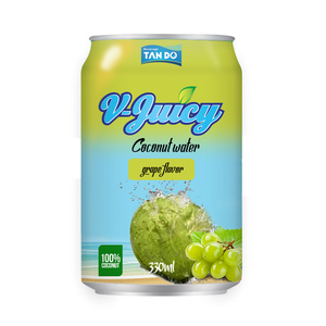 Boisson à l'eau de coco V-Juicy 330 ml, saveurs mangoustan, mangue, pomme verte, mandarine, raisin, en canette aluminium, fournisseur OEM - Product Image 3