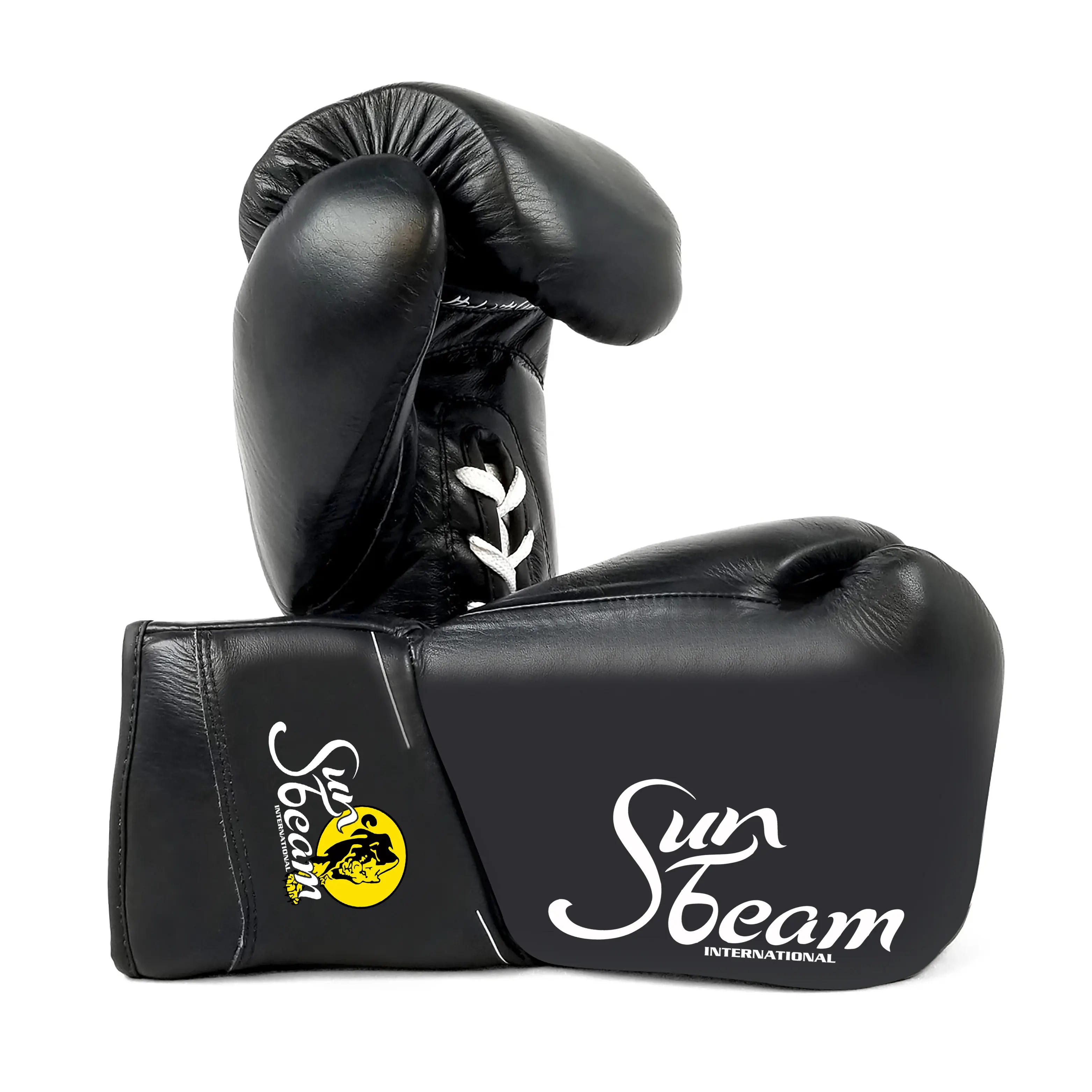 Sampel pengiriman gratis bisa dinegosiasikan sarung tangan tinju kulit profesional MMA Anda sendiri desain buatan khusus