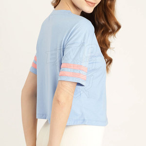 Ropa de Moda Personalizada, Camisa Holgada para Mujer, Nuevo Diseño, Mangas Cortas, Camisa Holgada para Mujer - Product Image 3