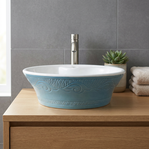 Vasque de salle de bain moderne ovale et rectangulaire en céramique, lavabo de luxe pour la décoration de la salle de bain - Product Image 6