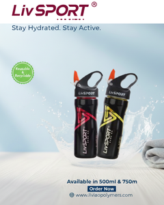 Bouteille d'eau de 500 ml sans BPA en PP vierge, design incurvé avec poignée de transport, écologique pour la gym et les voyages - Product Image 4