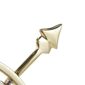 Globe terrestre en métal doré avec support à axe en forme de flèche, éclairé, fait main, carte du monde décorative en aluminium pour bureau - Product Image 2