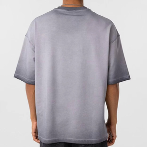 เสื้อยืดผู้ชายผ้าฝ้าย 100% หนัก 280 กรัม ทรงปกติ ซักย้อมแบบแอซิดวอช เป็นมิตรต่อสิ่งแวดล้อม ทรงไหล่ตก สวมใส่สบายๆ สำหรับกิจกรรมกลางแจ้ง - Product Image 2