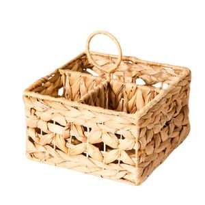 Panier pliable en jonc de mer naturel tressé pour pique-nique et usage domestique, organisation de la cuisine pour la décoration de table, vente en gros - Product Image 4
