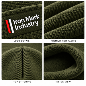 Iron Mark Industry <b>Beanie</b> Hat Unisex Adult Knit Winter Cap 100% <b>Wool</b> Breathable Waterproof Casual Outdoor Wear 58-60CM Stretch - Product Image 5