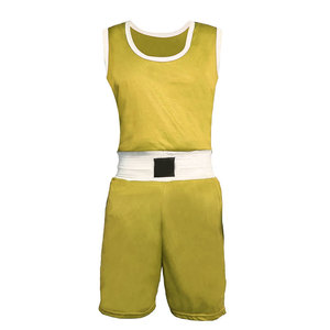 Ropa de Entrenamiento de Boxeo Profesional para Hombre, Uniforme de Boxeo de Diseño Personalizado al por Mayor, Conjunto de Chaleco y Pantalones Cortos de Boxeo de Poliéster de Secado Rápido - Product Image 3