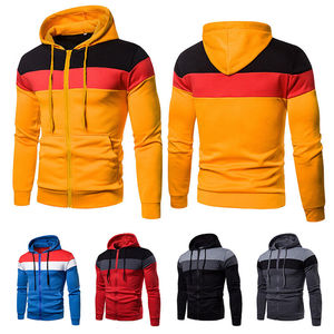 Sweat à capuche zippé personnalisé imprimé sur toute la surface, 100 % coton molletonné épais, thermique pour l'hiver, brodé, décontracté - Product Image 4