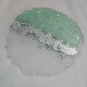 Stylish 5mm <b>Heat</b> Resistant Resin Coaster Set for Modern Dining Durable and <b>Reusable</b> Table Protector and Decoration - Product Image 5