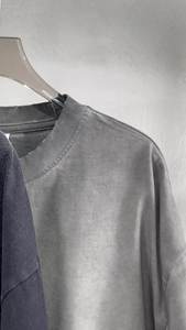 เสื้อยืดโอเวอร์ไซส์สไตล์วินเทจ 260 GSM สำหรับทุกเพศ พิมพ์ลายตัวอักษร ผ้าฝ้าย 100% ล้างสีแบบ Stone Acid Wash สไตล์สตรีทแวร์ เนื้อผ้าหนา ไม่เป็นขุย - Product Image 6