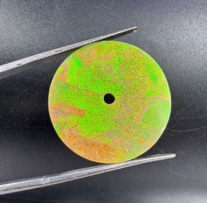 หน้าปัดนาฬิกาโอปอลสังเคราะห์ ขนาด 28.5 มม. ขัดเงาด้านเดียว หนา 0.7 มม. รูตรงกลาง 2 มม. - Product Image 5