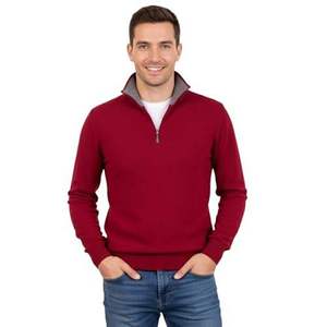 Custom Made 100% Cotton 400 GSM <b>Men's</b> Half Zip Sweatshirt Fall Winter Plus Size Casual Embroidered Breathable Oversize Hoodies - Product Image 1