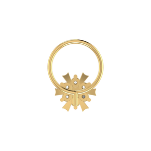 AJRETAIL - Piercing de Nariz con Diamante Natural de 0.07 Quilates, Corte Brillante Redondo en Oro de 14K, Estilo Étnico para Mujer, Color HI, Claridad VS-SI - Product Image 4