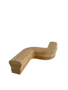 Barandilla Moderna de Roble Rojo y Caucho para Escaleras, Diseño con Desplazamiento a la Izquierda, para Interiores y Decoración del Hogar - Product Image 4