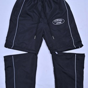 Pantalones Deportivos Negros para Hombre con Logotipo de Diseño Personalizado, Cintura Elástica con Cordón, Franja Lateral, Pantalones Casuales de Peso Medio para Otoño, para Hombre y Mujer - Product Image 4