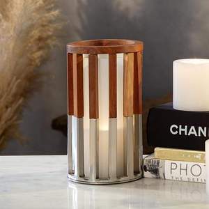 Ensemble de bougeoirs artisanaux haut de gamme, exclusifs en métal et en bois, pour la décoration de la maison, Noël, anniversaire, au meilleur prix - Product Image 4
