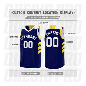 Maillots de basketball réversibles 100 % polyester pour hommes, séchage rapide, imprimés, vente en gros - Product Image 3