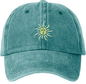 Gorra de Béisbol Vintage con Bordado de Sol, Unisex, Ajustable, de 5 Paneles, de Algodón y Mezclilla, Estilo Casual, para Invierno - Product Image 4