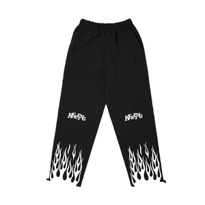 <b>Mens</b> Flame Print Sweatpants Wide Leg Joggers <b>Elastic</b> Waist Casual Streetwear Graphic Track Pants Comfortable Fashion <b>Trousers</b> - Product Image 5