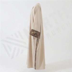 Dernière Abaya Arabe Personnalisée Couleur Florale Organza Modeste Kaftan Vêtements Islamiques Robes Longues Musulmanes Femme Robe de Bal - Product Image 3