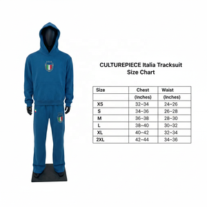 Ensemble de survêtement en coton personnalisé pour hommes |   Sweat-shirt et pantalon de survêtement brodés |   Fabricant de vêtements de sport en marque blanche OEM - Product Image 4