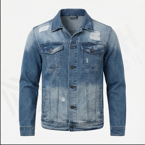 Chaqueta vaquera de alta calidad para hombre de invierno 2025 con logotipo frontal tamaño y color personalizables - Product Image 1