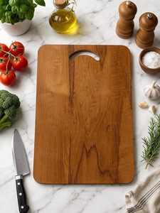 Planche à découper en bois d'acacia avec poignée, grande planche à découper en bois, planche de préparation alimentaire pour la cuisine - Product Image 1