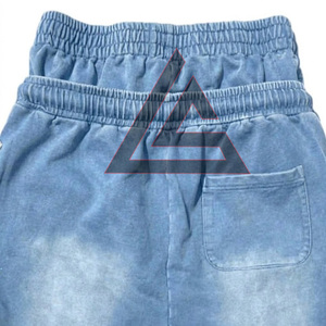 ผู้ผลิตเสื้อผ้า รับพิมพ์ลายคริสตัลไรน์สโตน ผ้าเดนิมเนื้อฝ้าย 100% ทรงหลวมสไตล์วินเทจ เอวสูงสองชั้น สไตล์ไฮสตรีท - Product Image 4