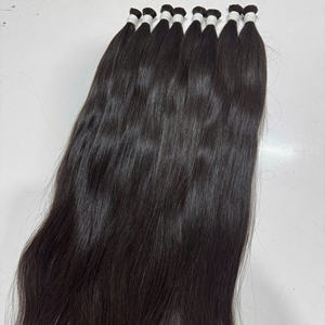 Meilleure qualité 100% extensions de cheveux vietnamiennes brutes donneur unique en vrac kinky straight weaves avec prix de gros - Product Image 1