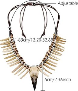 Collar de Dientes de Hueso, Estilo Bárbaro Salvaje, para Cosplay de Halloween - Product Image 2
