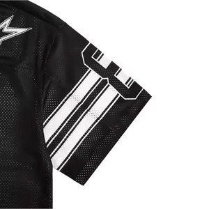 เสื้อรักบี้อเมริกันฟุตบอลแขนสั้นแบบยูนิเซ็กซ์สั่งทำพิเศษ เนื้อผ้าตาข่ายระบายอากาศ พร้อมปักโลโก้ทีม - Product Image 5