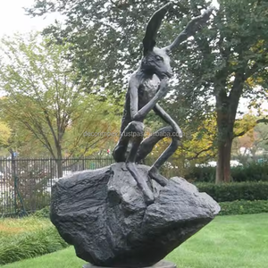 Animal de conejo de aluminio decorativo de mesa para decoración del hogar hecho a mano personalizado por Decor IMPEX - Product Image 3