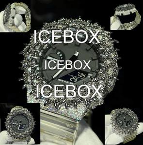 Montre Icedout VVS1 en moissanite avec boîtier en acier inoxydable et lunette en moissanite noire, résistance à l'eau 10 bars, montre de luxe - Product Image 4