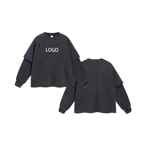 T-shirts pour hommes de haute qualité 100% coton, manches longues, design tendance, vente en gros à bas prix, t-shirt personnalisé avec service OEM, élégant - Product Image 5