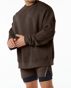 ผู้ผลิตเสื้อสเวตเชิ้ตคุณภาพสูง รับผลิตตามขนาด US ผ้าคอตตอนผสม 400 กรัม บุขนด้านใน คอกลม แขนเสื้อแบบดรอปโชว์เดอร์ - Product Image 3